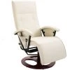 VidaXL Fauteuil De Massage Similicuir Blanc Crème - Crème -Pas Cher Fauteuil Magasin 734854 1