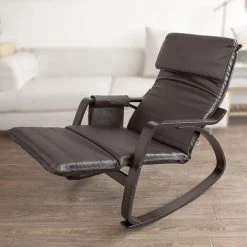 Fauteuil à Bascule Berçante Relax Avec Pochette Latérale Amovible FST20-BR SoBuy® -Pas Cher Fauteuil Magasin 8349645 3