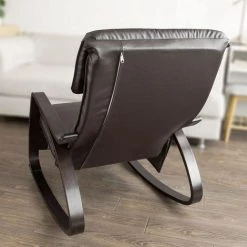 Fauteuil à Bascule Berçante Relax Avec Pochette Latérale Amovible FST20-BR SoBuy® -Pas Cher Fauteuil Magasin 8349645 4