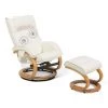 BELIANI Fauteuil Massant Et Chauffant En Cuir PU Beige - Beige -Pas Cher Fauteuil Magasin 8464140 1