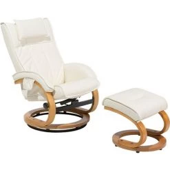 BELIANI Fauteuil Massant Et Chauffant En Cuir PU Beige - Beige 9 BELIANI Fauteuil Massant Et Chauffant En Cuir PU Beige - Beige -Pas Cher Fauteuil Magasin 8464140 4