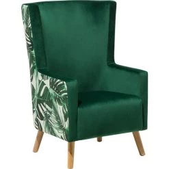 BELIANI Bergère Verte Motif Jungle - Vert