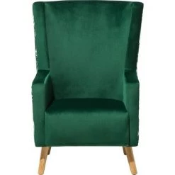 BELIANI Bergère Verte Motif Jungle - Vert -Pas Cher Fauteuil Magasin 8464159 4