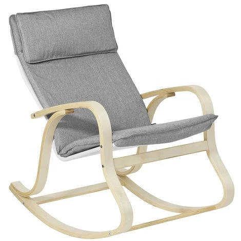 Rocking Chair, Fauteuil à Bascule, Fauteuil Relax, Bouleau Flexible -Gris FST15-DG SoBuy® 3 Rocking Chair, Fauteuil à Bascule, Fauteuil Relax, Bouleau Flexible -Gris FST15-DG SoBuy®