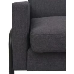 Fauteuil Acier Et Tissu Gris Foncé VidaXL 9 Fauteuil Acier Et Tissu Gris Foncé VidaXL -Pas Cher Fauteuil Magasin 8613424 3
