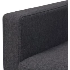 Fauteuil Acier Et Tissu Gris Foncé VidaXL 10 Fauteuil Acier Et Tissu Gris Foncé VidaXL -Pas Cher Fauteuil Magasin 8613424 4