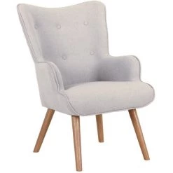 RENDEZ VOUS DéCO Fauteuil Baloo En Tissu Gris Clair - Gris 10 RENDEZ VOUS DéCO Fauteuil Baloo En Tissu Gris Clair - Gris -Pas Cher Fauteuil Magasin 8651777 4