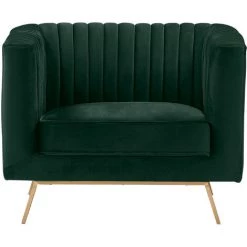 RENDEZ VOUS DéCO Fauteuil Gatsby En Velours Vert Foncé - Vert
