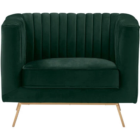 RENDEZ VOUS DéCO Fauteuil Gatsby En Velours Vert Foncé - Vert 3 RENDEZ VOUS DéCO Fauteuil Gatsby En Velours Vert Foncé - Vert
