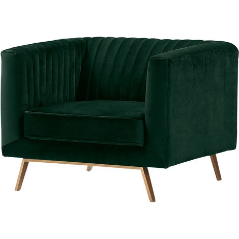 RENDEZ VOUS DéCO Fauteuil Gatsby En Velours Vert Foncé - Vert 5 RENDEZ VOUS DéCO Fauteuil Gatsby En Velours Vert Foncé - Vert – Image 3