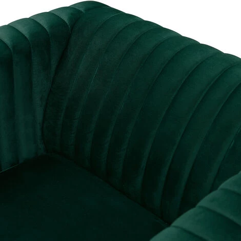RENDEZ VOUS DéCO Fauteuil Gatsby En Velours Vert Foncé - Vert 6 RENDEZ VOUS DéCO Fauteuil Gatsby En Velours Vert Foncé - Vert – Image 4