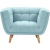 RENDEZ VOUS DéCO Fauteuil Carmen Capitonné Bleu Clair - Bleu -Pas Cher Fauteuil Magasin 8651799 1