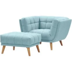RENDEZ VOUS DéCO Fauteuil Carmen Capitonné Bleu Clair - Bleu 10 RENDEZ VOUS DéCO Fauteuil Carmen Capitonné Bleu Clair - Bleu -Pas Cher Fauteuil Magasin 8651799 4