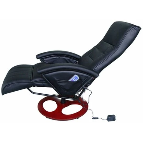 HELLOSHOP26 Fauteuil De Massage Confort Relaxant Massage Massant Détente Noir - Noir 5 HELLOSHOP26 Fauteuil De Massage Confort Relaxant Massage Massant Détente Noir - Noir – Image 3