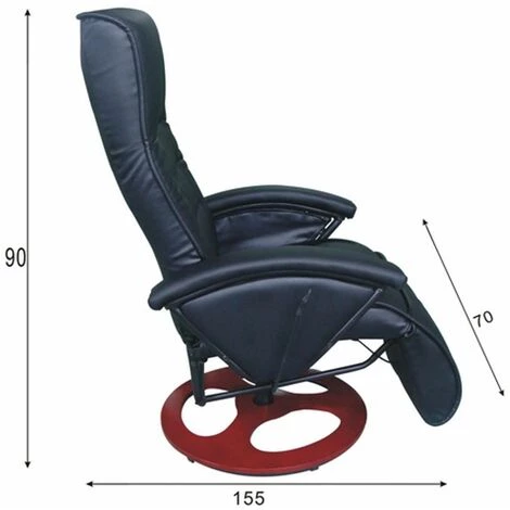 HELLOSHOP26 Fauteuil De Massage Confort Relaxant Massage Massant Détente Noir - Noir 6 HELLOSHOP26 Fauteuil De Massage Confort Relaxant Massage Massant Détente Noir - Noir – Image 4