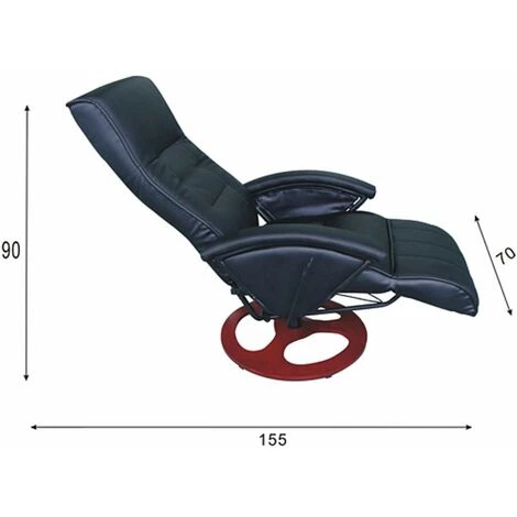 HELLOSHOP26 Fauteuil De Massage Confort Relaxant Massage Massant Détente Noir - Noir 7 HELLOSHOP26 Fauteuil De Massage Confort Relaxant Massage Massant Détente Noir - Noir – Image 5