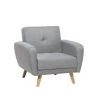 BELIANI Fauteuil En Tissu Gris - Gris