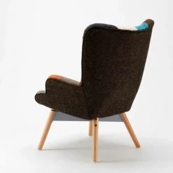 AHD AMAZING HOME DESIGN Fauteuil Design Style Scandinave Patchwork Salon Patchy -Pas Cher Fauteuil Magasin 9376610 4