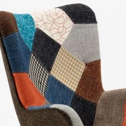 AHD AMAZING HOME DESIGN Fauteuil Design Style Scandinave Patchwork Salon Patchy -Pas Cher Fauteuil Magasin 9376610 5