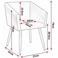 DéCOSHOP26 Fauteuil Lounge Chaise Salle à Manger En Tissu Velours Bordeaux Avec Pieds En Métal Noir - Noir -Pas Cher Fauteuil Magasin 9384190 3